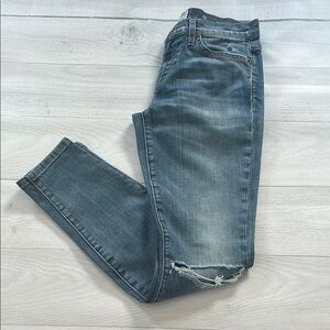Current Elliott Distressed Skinny Jeans‎ Sz 27